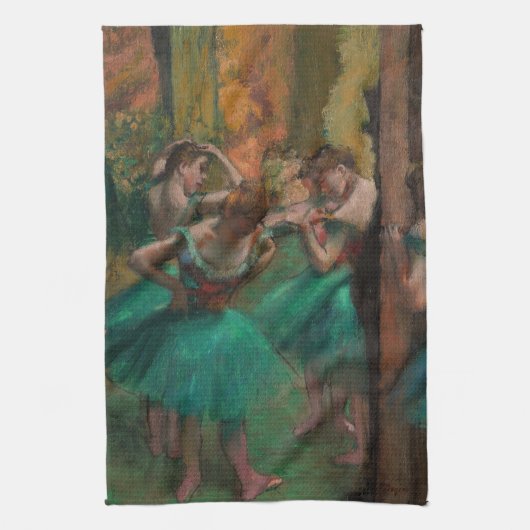 Edgar Degas - Dancers, Roze en Groen Theedoek (Verticaal)