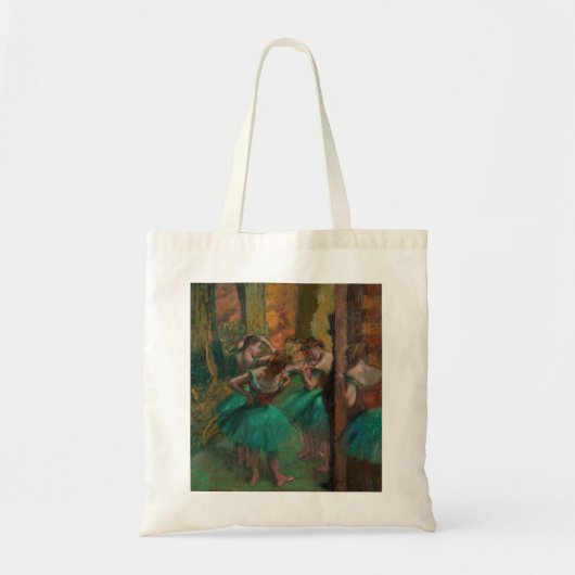 Edgar Degas - Dancers, Roze en Groen Tote Bag (Voorkant)