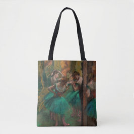 Edgar Degas - Dancers, Roze en Groen Tote Bag