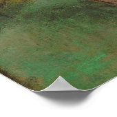 Edgar Degas Dancers Roze in Green Impressionist Poster (Hoek)