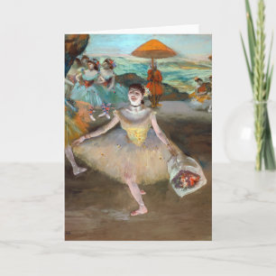 Edgar Degas - Danser met boeket, buigend op het po Kaart