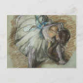 Edgar Degas - danser past haar schoen aan Briefkaart (Voorkant)