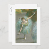 Edgar Degas | Danseres in het groen | Nieuw adres Aankondigingskaart (Voorkant / Achterkant)