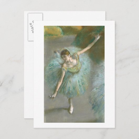 Edgar Degas | Danseres in het groen | Nieuw adres Aankondigingskaart (Voorkant / Achterkant)