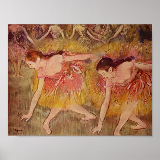 Edgar Degas Danseressen die zich bukken Poster (Voorkant)