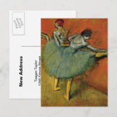 Edgar Degas | Dansers aan de bar | Nieuw adres Aankondigingskaart (Voorkant / Achterkant)