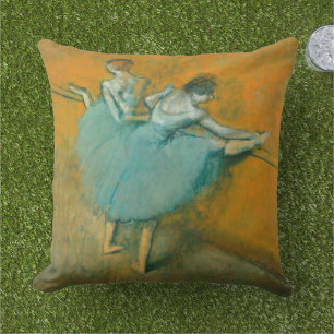 Edgar Degas Dansers aan de Barre Print: Balletkuns Buitenkussen