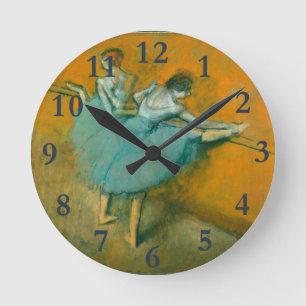 Edgar Degas Dansers aan de Barre Print: Balletkuns Ronde Klok
