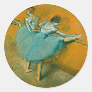 Edgar Degas Dansers aan de Barre Print: Balletkuns Ronde Sticker