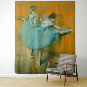 Edgar Degas Dansers aan de Barre Print: Balletkuns Wandkleed