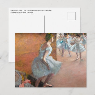 Edgar Degas - dansers die een trap beklimmen Briefkaart