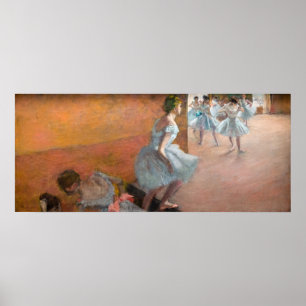 Edgar Degas - dansers die een trap beklimmen Poster