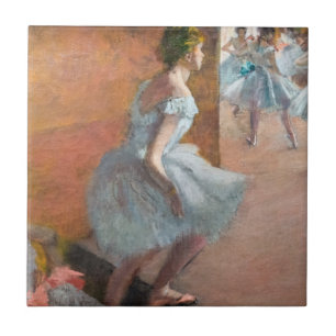 Edgar Degas - dansers die een trap beklimmen Tegeltje