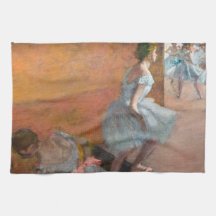 Edgar Degas - dansers die een trap beklimmen Theedoek