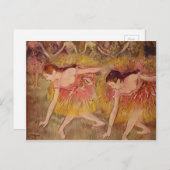 Edgar Degas dansers die naar beneden buigen Briefkaart (Voorkant / Achterkant)
