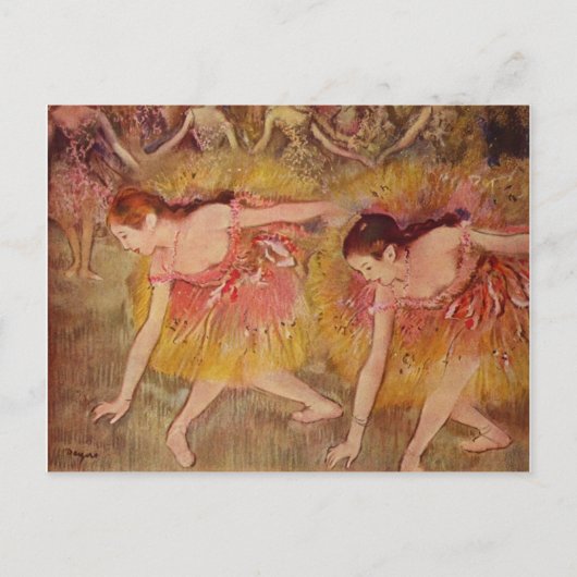 Edgar Degas dansers die naar beneden buigen Briefkaart (Voorkant)