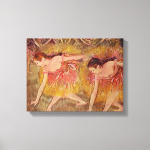 Edgar Degas dansers die naar beneden buigen Canvas Afdruk