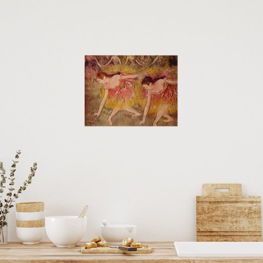 Edgar Degas dansers die naar beneden buigen Poster (Keuken)