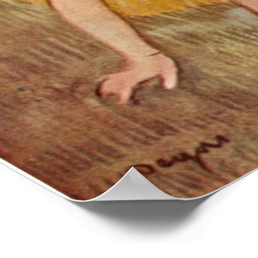 Edgar Degas dansers die naar beneden buigen Poster (Hoek)