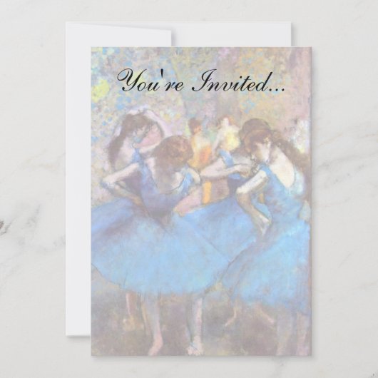 Edgar Degas - dansers in blauw - balletdanslang Kaart (Voorkant)
