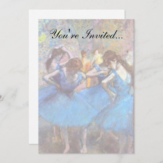 Edgar Degas - dansers in blauw - balletdanslang Kaart (Voorkant / Achterkant)