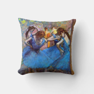 Edgar Degas - dansers in blauw - balletdanslang Kussen