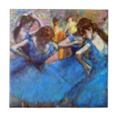 Edgar Degas - dansers in blauw - balletdanslang Tegeltje (Voorkant)