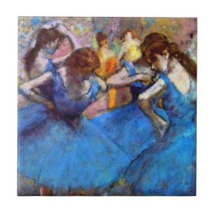 Edgar Degas - dansers in blauw - balletdanslang Tegeltje