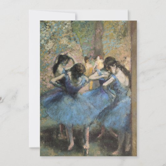 Edgar Degas - dansers in blauw Bedankkaart (Voorkant)