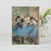 Edgar Degas - dansers in blauw Bedankkaart (Staand voorkant)