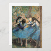 Edgar Degas - dansers in blauw Bedankkaart (Voorkant / Achterkant)