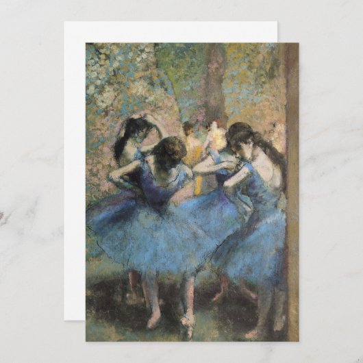Edgar Degas - dansers in blauw Bedankkaart (Voorkant / Achterkant)