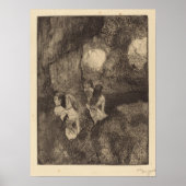 Edgar Degas dansers in de ketchkunst van Wings Poster (Voorkant)