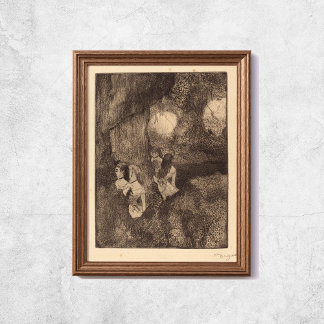 Edgar Degas dansers in de ketchkunst van Wings Poster