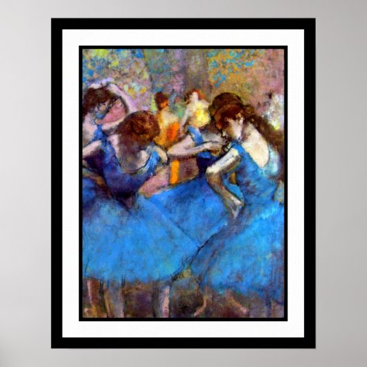 Edgar Degas - Dansers in het Blauw - Ballet Dansli Poster (Voorkant)