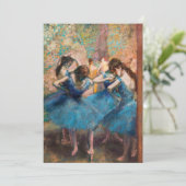 Edgar Degas - Dansers in het blauw Bedankkaart (Staand voorkant)
