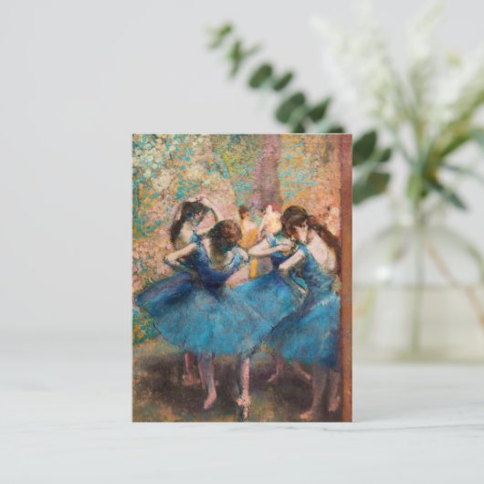Edgar Degas - Dansers in het blauw Briefkaart (Staand voorkant)