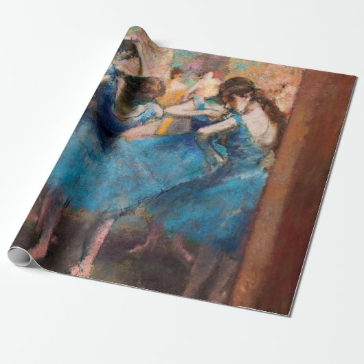 Edgar Degas - Dansers in het blauw Cadeaupapier (Uitgerold)
