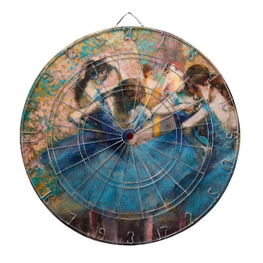 Edgar Degas - Dansers in het blauw Dartbord (Voorkant)