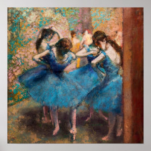 Edgar Degas - Dansers in het blauw Poster