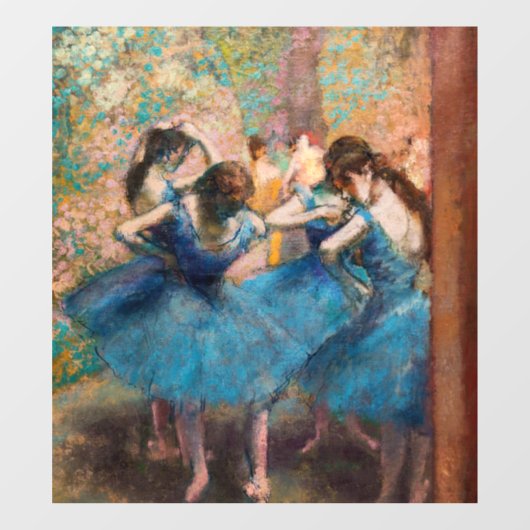 Edgar Degas - Dansers in het blauw Raamsticker (Vel)