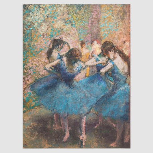 Edgar Degas - Dansers in het blauw Tissuepapier