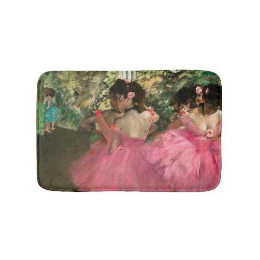 Edgar Degas - dansers in roze Badmat (Voorkant)