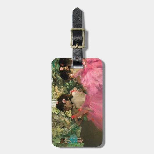 Edgar Degas - dansers in roze Bagagelabel (Voorkant verticaal)