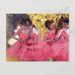 Edgar Degas - Dansers in Roze - Ballet Dansliefheb Briefkaart
