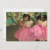 Edgar Degas - dansers in roze Bedankkaart (Voorkant)