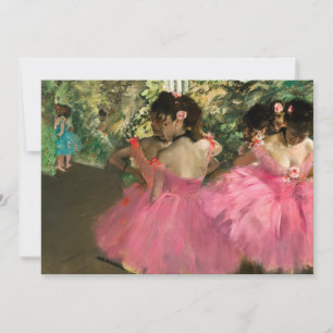 Edgar Degas - Dansers in roze Bedankkaart
