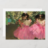Edgar Degas - dansers in roze Bedankkaart (Voorkant / Achterkant)