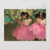 Edgar Degas - dansers in roze Briefkaart (Voorkant)
