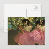 Edgar Degas - dansers in roze Briefkaart (Voorkant / Achterkant)